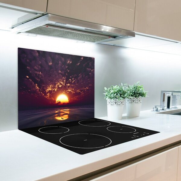 Tagliere in vetro temperato Il tramonto 60x52 cm