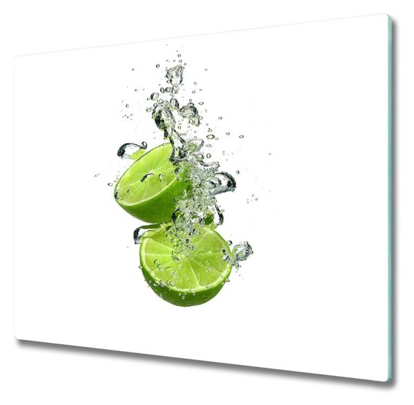 Tagliere in vetro Lime sott'acqua 60x52 cm