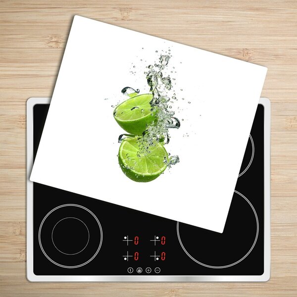 Tagliere in vetro Lime sott'acqua 60x52 cm