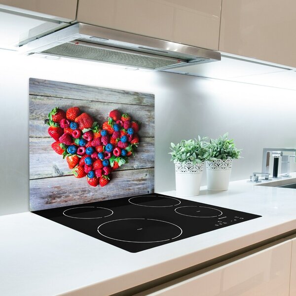 Tagliere in vetro Cuore di frutta 60x52 cm