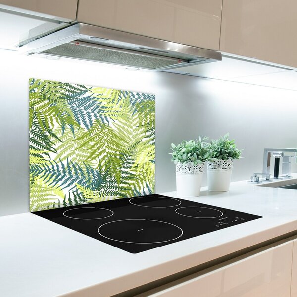 Tagliere in vetro temperato Pattern felce 60x52 cm