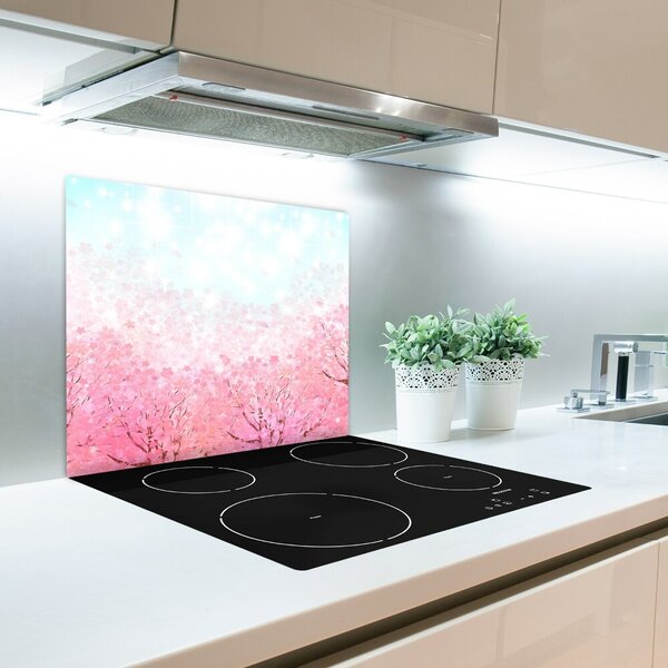 Tagliere in vetro Fiori di ciliegio 60x52 cm