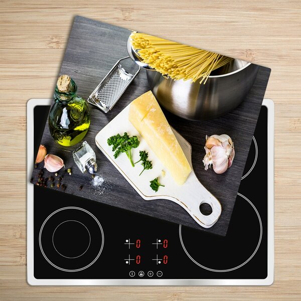 Tagliere in vetro Pasta con aglio 60x52 cm