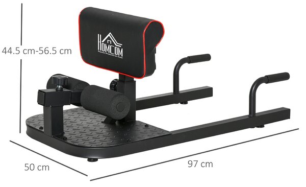 Homcom Panca Fitness per Sissy Squat, Home Fitness Equipment, Macchina Squat Attrezzo Fitness in Acciaio|Aosom