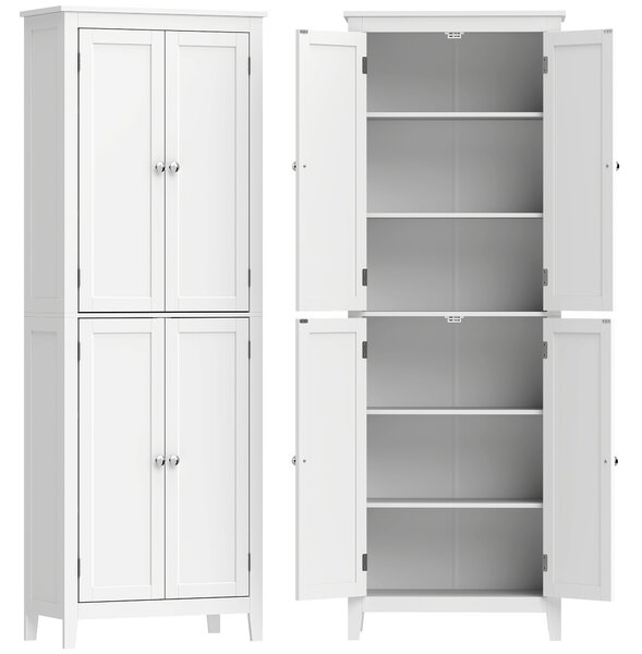 HOMCOM Mobile Bagno Alto 170 cm da Terra con Ripiani Regolabili | Aosom Italy