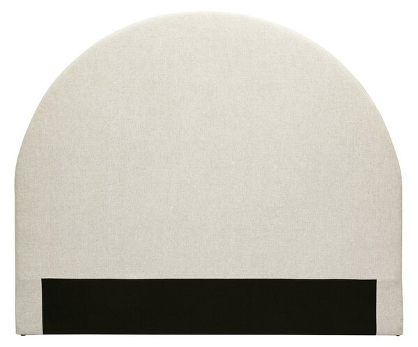 Testata letto rotonda in tessuto beige L160 cm NAOMY
