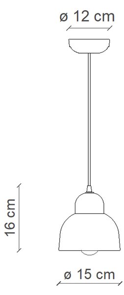 Lampadario Vintage Decò Berimbau Ceramica Crema 1 Luce E27