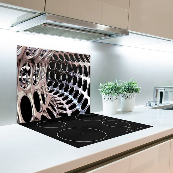 Tagliere in vetro Tunnel metallico 60x52 cm