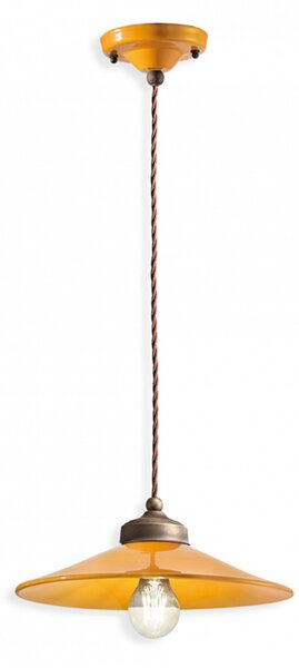Lampadario Vintage Colors Ferro E Ceramica 1 Luce E27 30Cm
