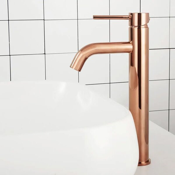 Rubinetto da lavabo Rea Lungo Rose Gold High