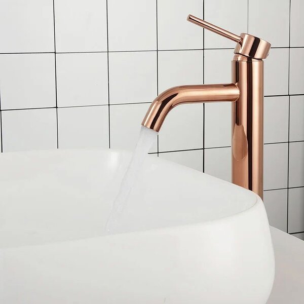 Rubinetto da lavabo Rea Lungo Rose Gold High