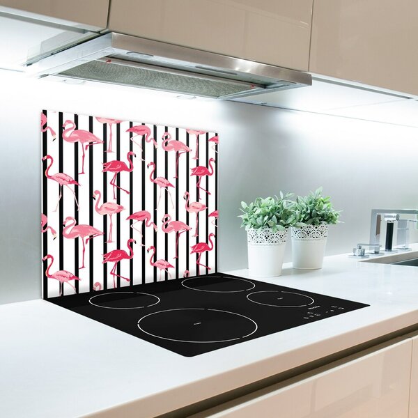 Tagliere in vetro Strisce di flaminga 60x52 cm