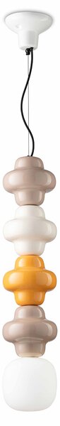Sospensione Vintage Decò Copacabana 4 Moduli Ceramica Multicolor G-B-G E27