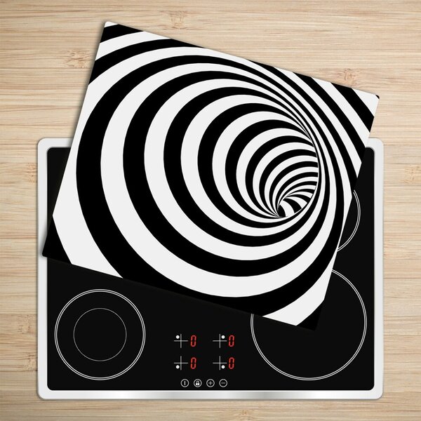 Tagliere in vetro Spirale a strisce 60x52 cm
