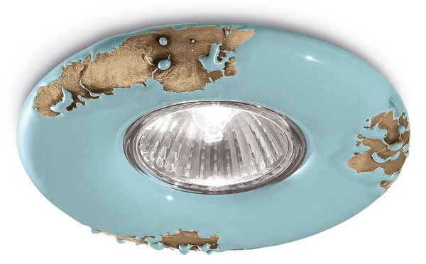 Spot Vintage Ceramica Azzurra 1 Luce Gu10 11Cm