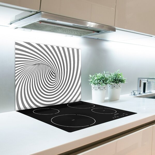 Tagliere in vetro Spirale a strisce 60x52 cm