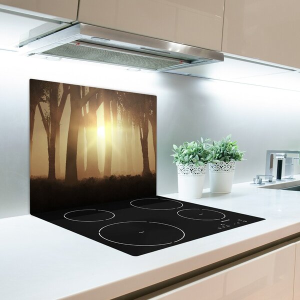 Tagliere in vetro temperato Nebbia nella foresta 60x52 cm