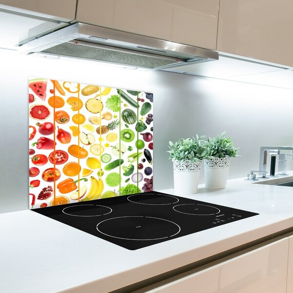 Tagliere in vetro Frutta e verdura 60x52 cm