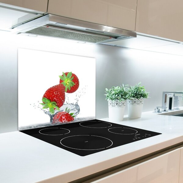 Tagliere in vetro Falling fragole 60x52 cm