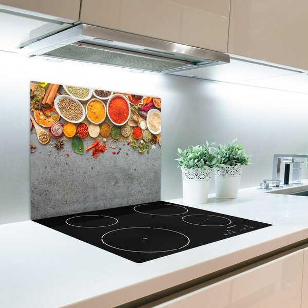 Tagliere in vetro Una miscela di spezie 60x52 cm
