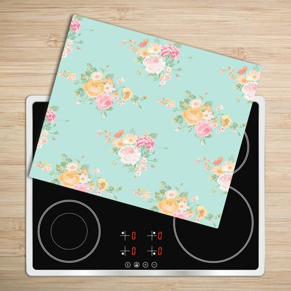 Tagliere in vetro temperato Pattern floreale 60x52 cm