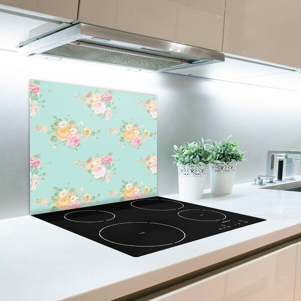 Tagliere in vetro temperato Pattern floreale 60x52 cm