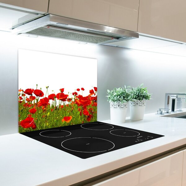 Tagliere in vetro Poppies da campo 60x52 cm
