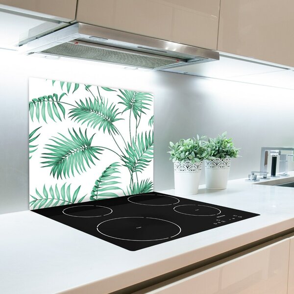 Tagliere in vetro temperato Foglie tropicali 60x52 cm