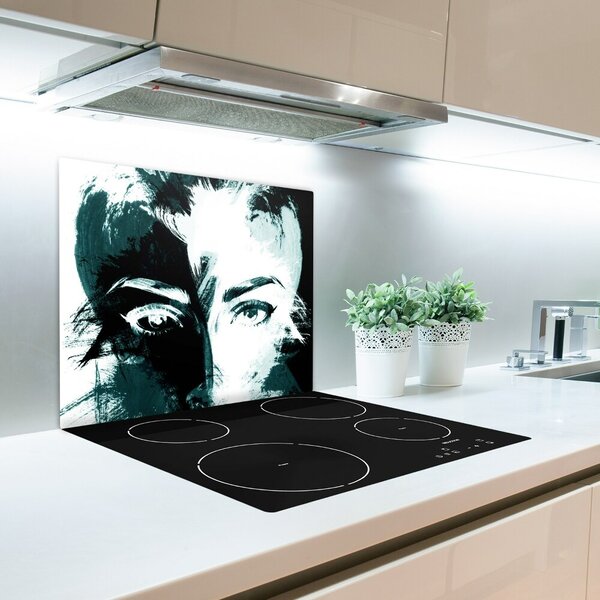 Tagliere in vetro Donna di astrazione 60x52 cm