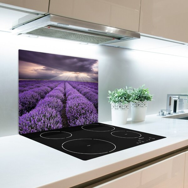 Tagliere in vetro temperato Campo di lavanda 60x52 cm