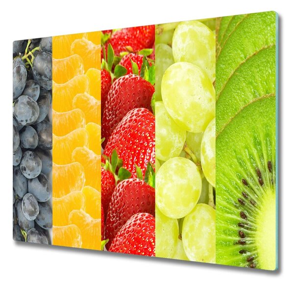 Tagliere in vetro Frutta colorata 60x52 cm