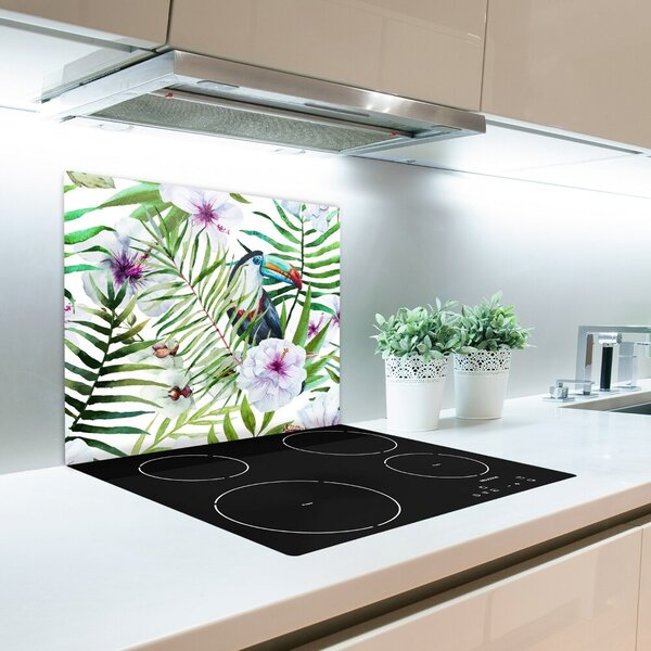 Tagliere in vetro Tropics Toucan 60x52 cm