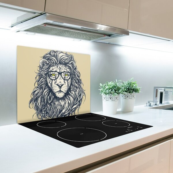 Tagliere in vetro temperato Leone hipster 60x52 cm