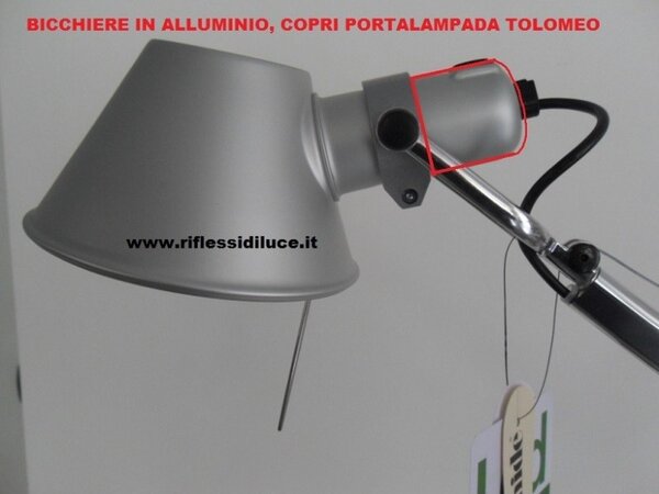 Artemide bicchiere alluminio per Tolomeo