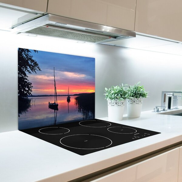 Tagliere in vetro temperato Barche a vela intorno all'occidente 60x52 cm