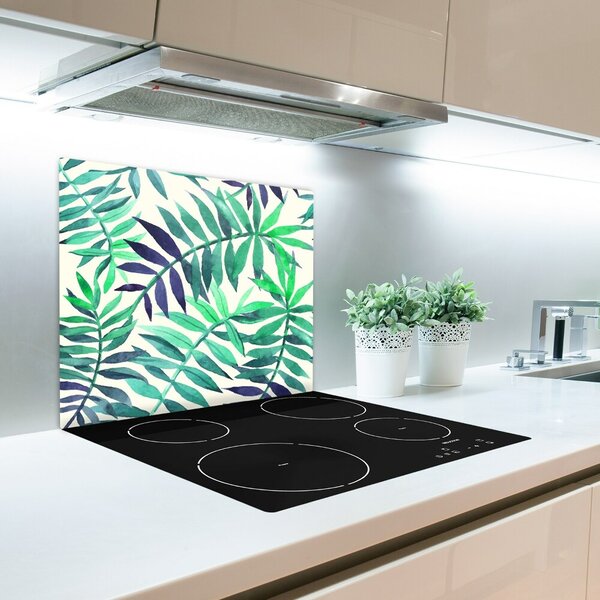 Tagliere in vetro Foglie tropicali 60x52 cm