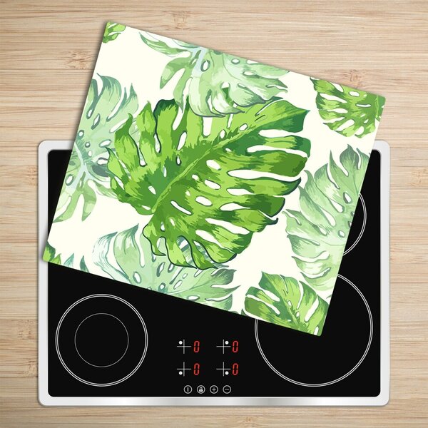 Tagliere in vetro Foglie tropicali 60x52 cm