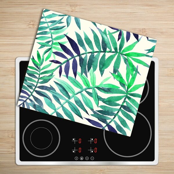 Tagliere in vetro Foglie tropicali 60x52 cm