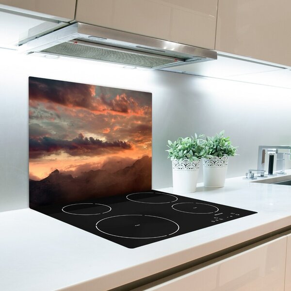 Tagliere in vetro Tramonto della montagna 60x52 cm