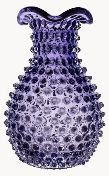 Vaso in vetro soffiato Hobnail, alt. 21 cm