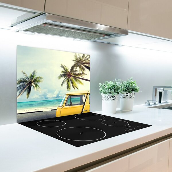 Tagliere in vetro Furgone da spiaggia 60x52 cm