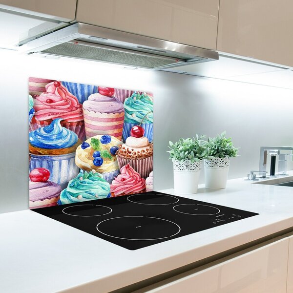 Tagliere in vetro Muffin colorati 60x52 cm