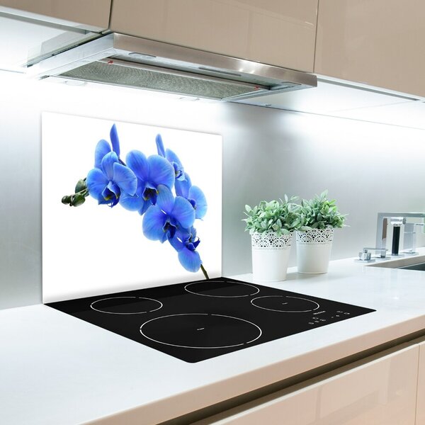 Tagliere in vetro Orchidea blu 60x52 cm