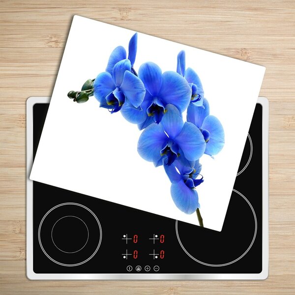 Tagliere in vetro Orchidea blu 60x52 cm