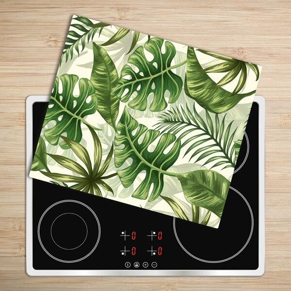 Tagliere in vetro Foglie tropicali 60x52 cm