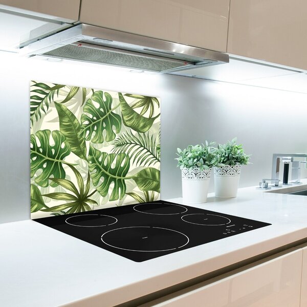Tagliere in vetro Foglie tropicali 60x52 cm