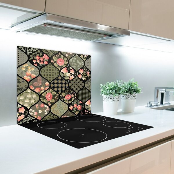Tagliere in vetro Pattern floreale 60x52 cm