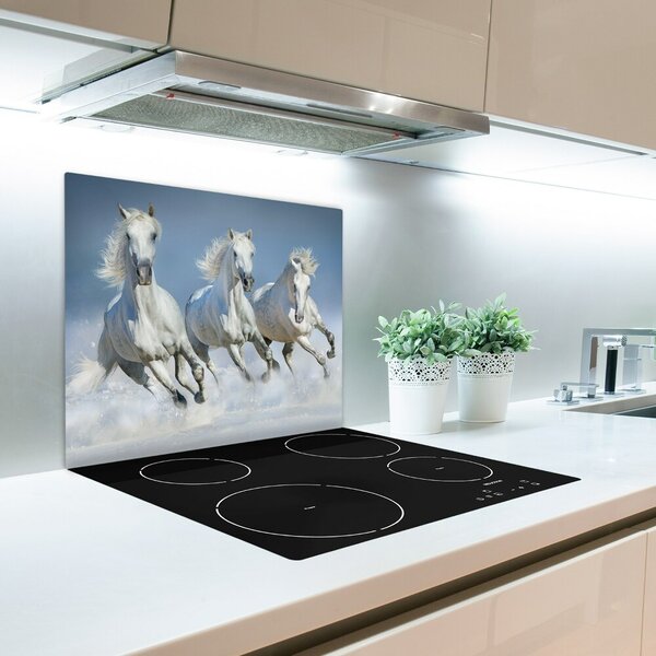 Tagliere in vetro Cavalli al galoppo 60x52 cm
