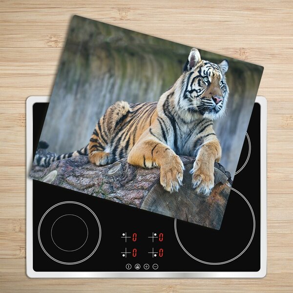 Tagliere in vetro Tigre 60x52 cm