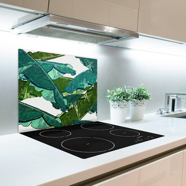 Tagliere in vetro Foglie di banana 60x52 cm